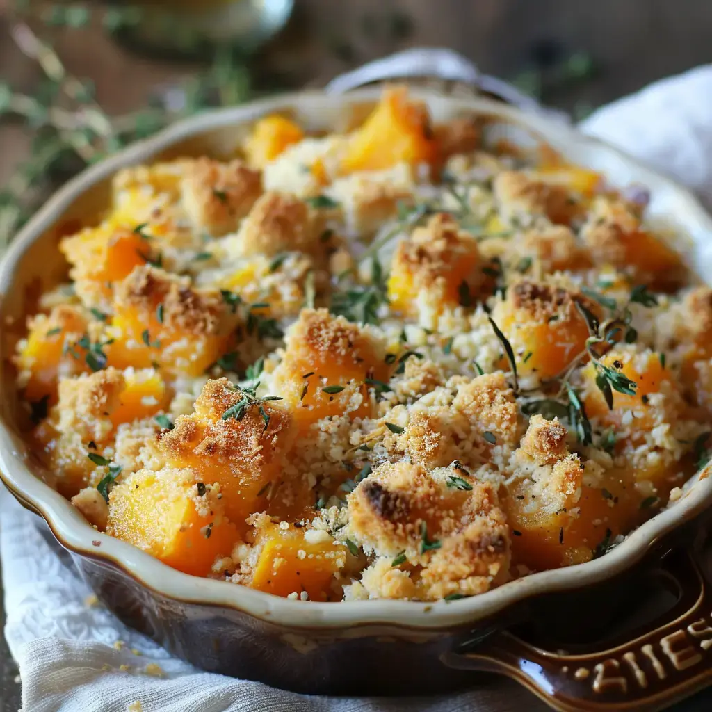 Crumble gourmand courge et parmesan