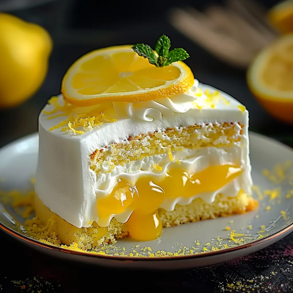 Gâteau Mousse au Citron élégant