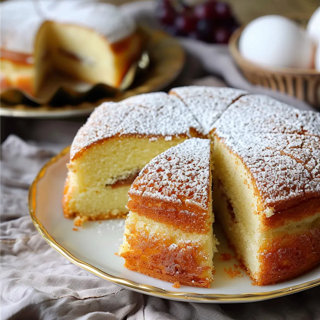 Gâteau aéré avec des blancs d’œufs et une garniture gourmande