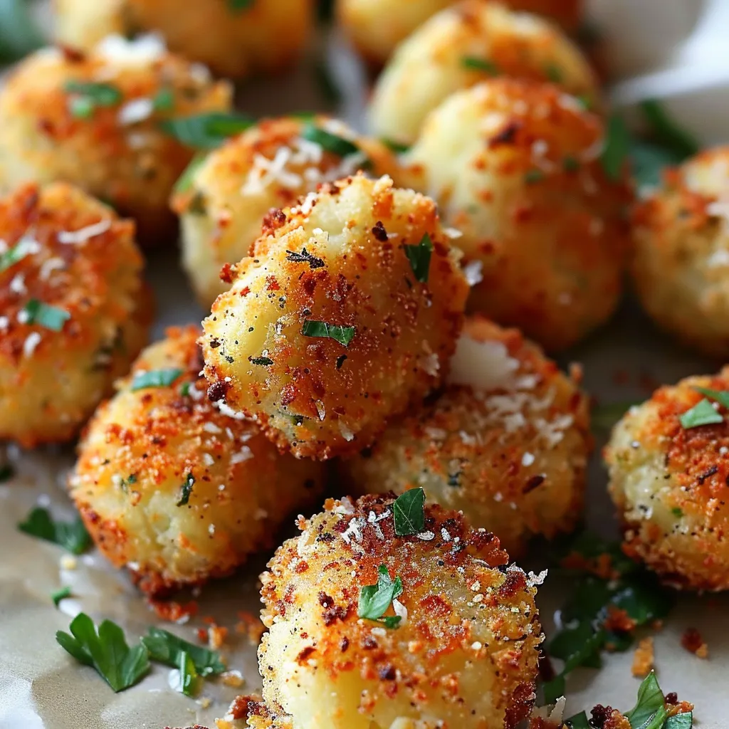 Boulettes croustillantes de chou-fleur et parmesan