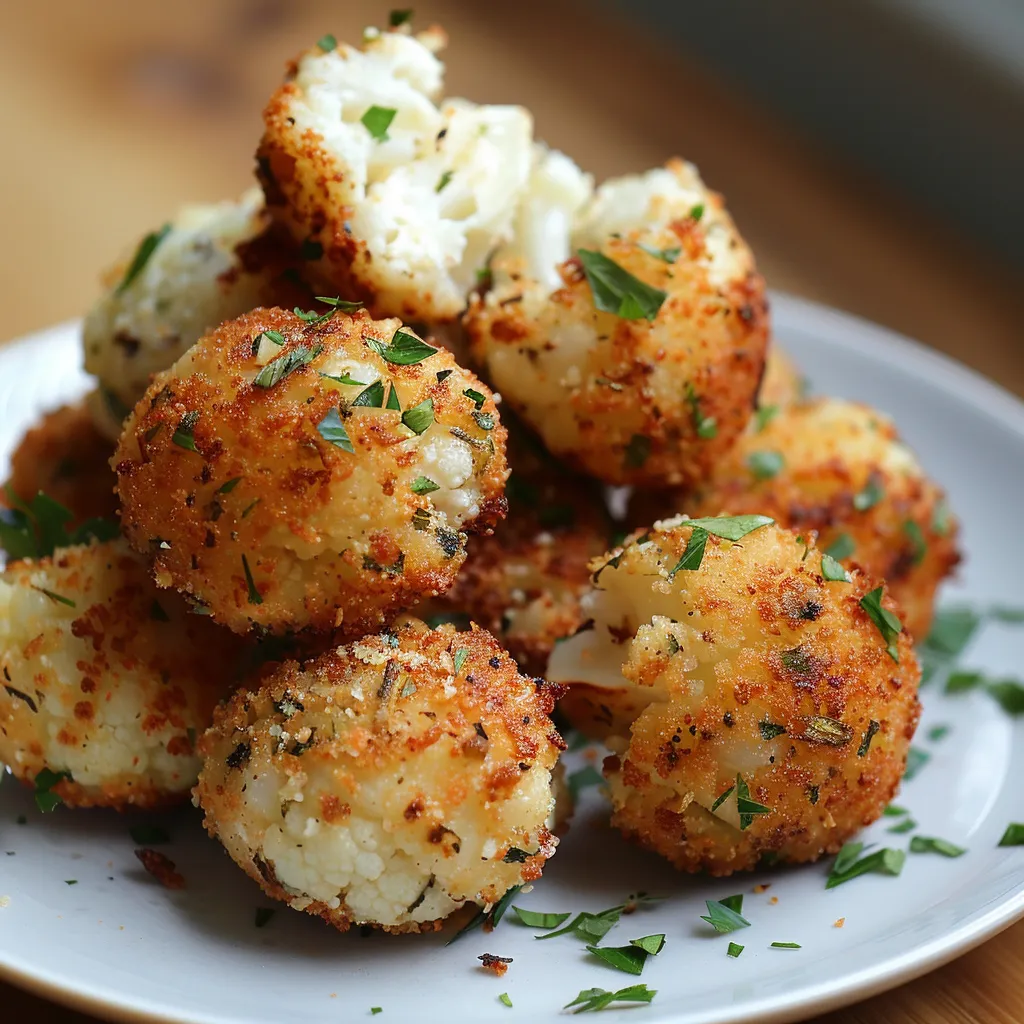 Croquettes dorées de chou-fleur au Comté