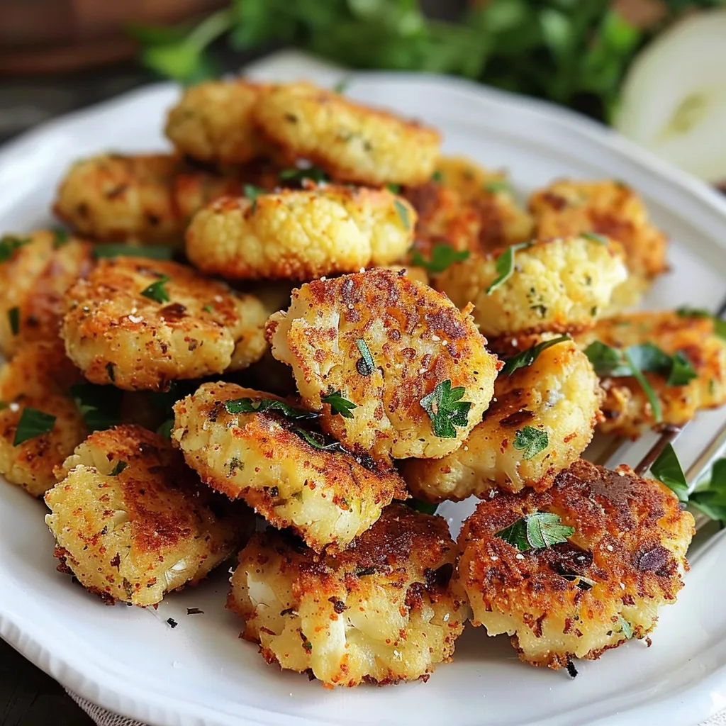 Croquettes de chou-fleur dorées et croustillantes