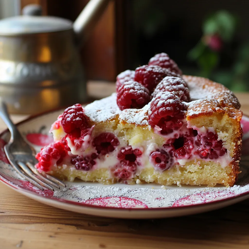 Gâteau au Fromage Blanc aux Framboises