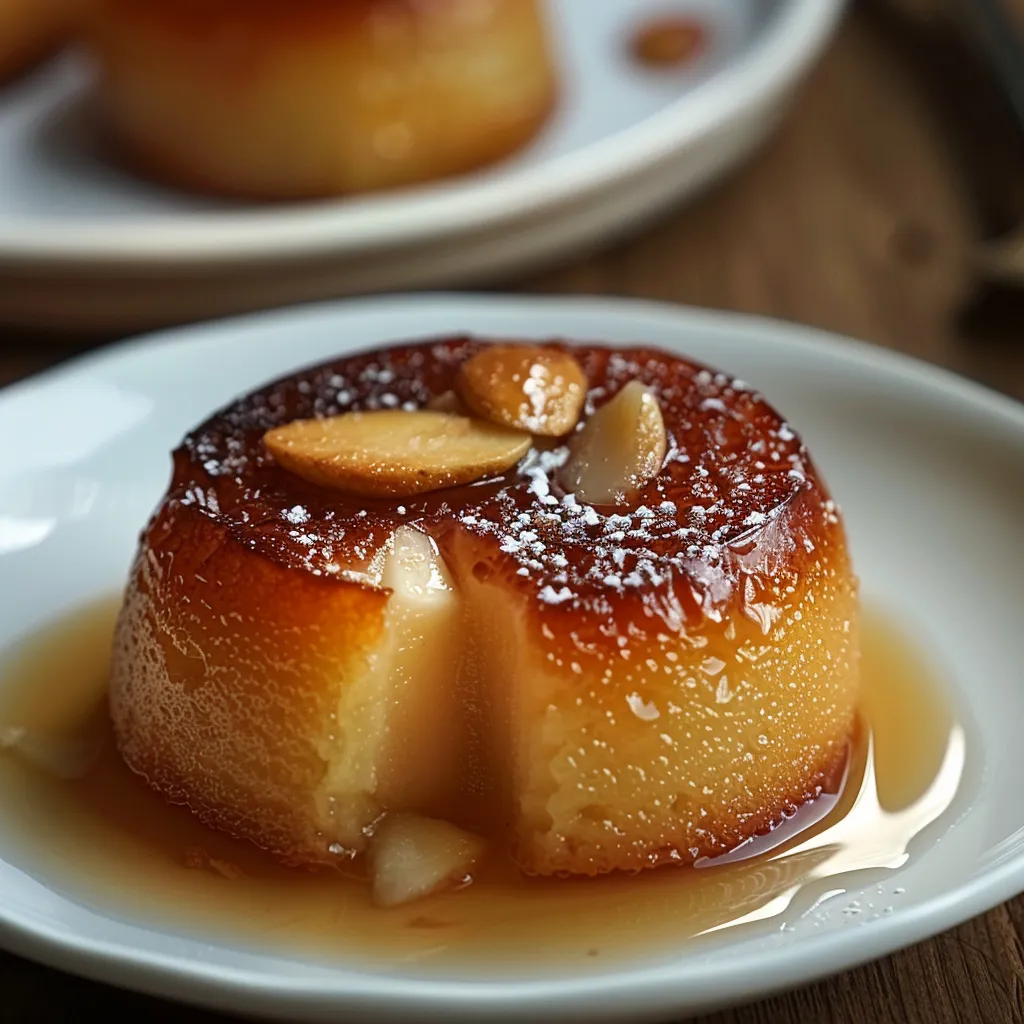 Gâteau moelleux aux amandes et compote de pommes