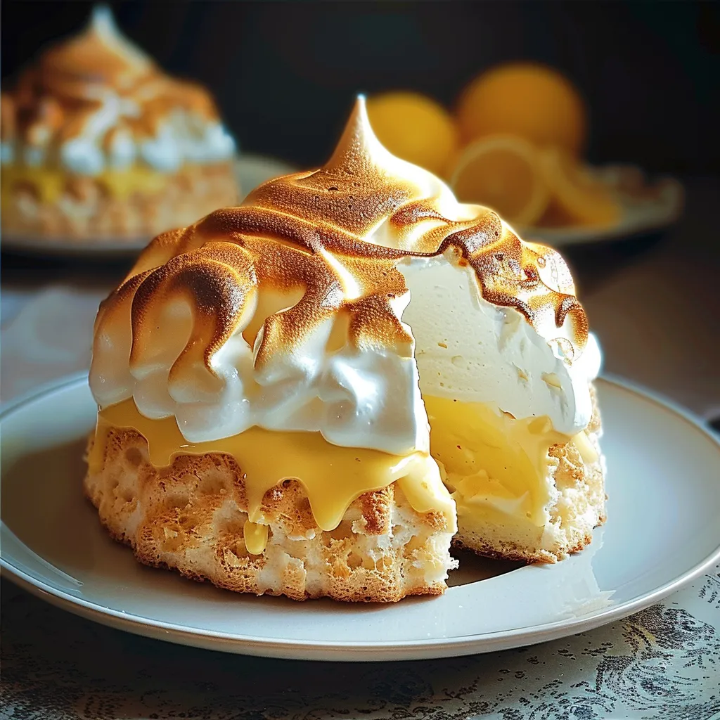 Charlotte au citron avec meringue légère