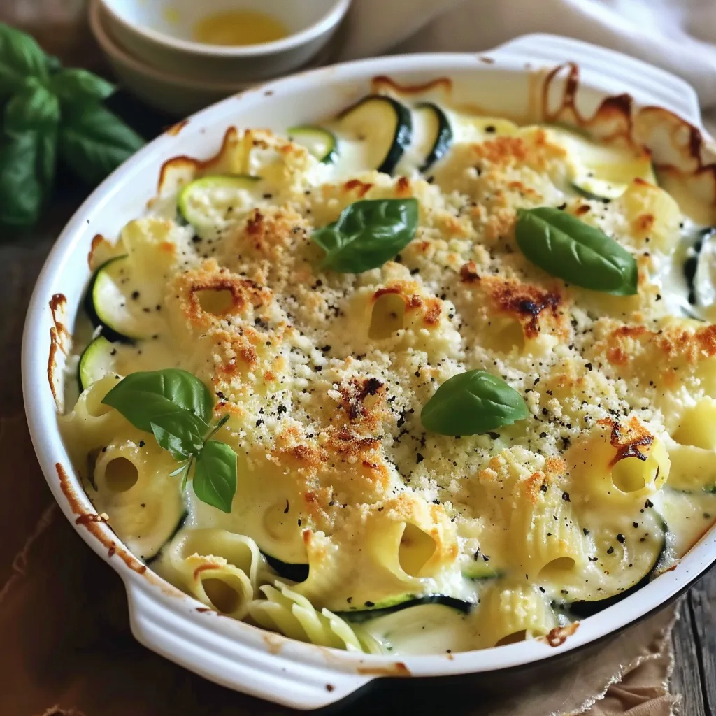 Gratin de Pâtes aux Courgettes