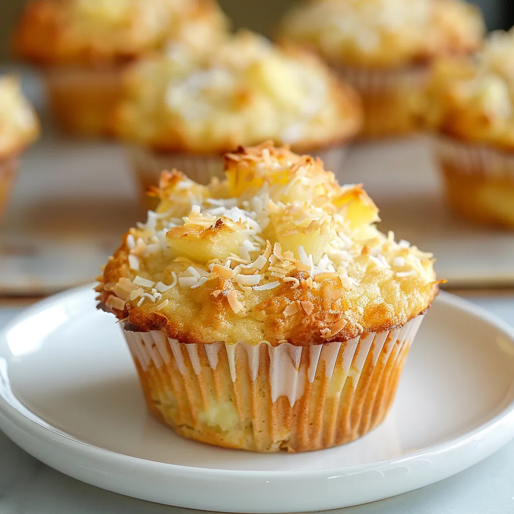 Muffins moelleux coco ananas