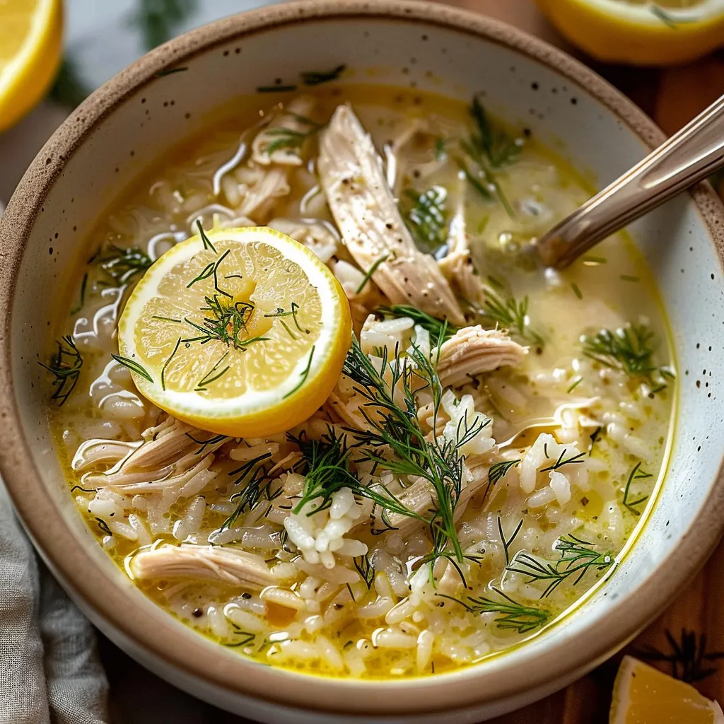 Soupe au poulet citronnée traditionnelle