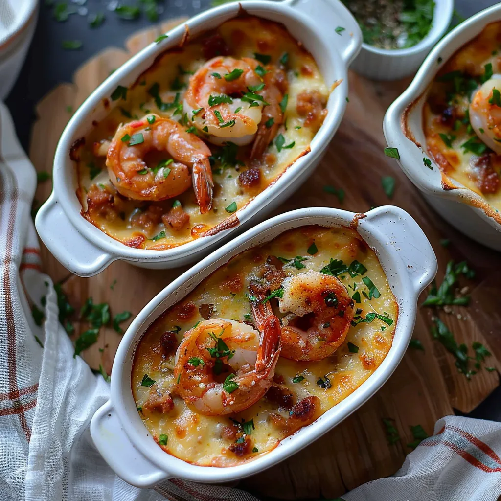 Crevettes au Chorizo et Comté