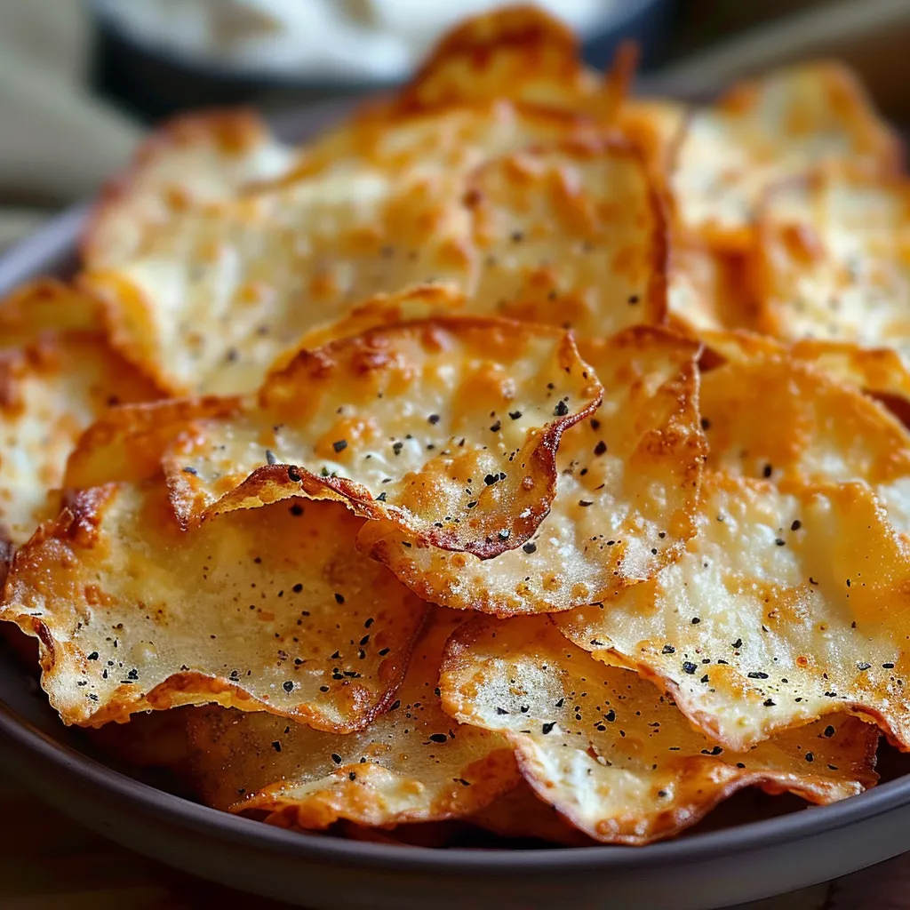 Chips croustillantes au fromage blanc fait maison