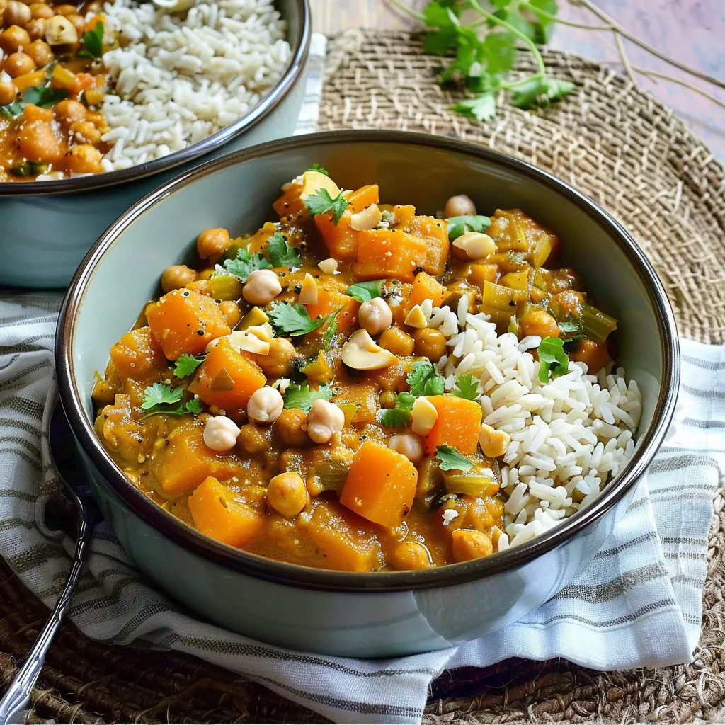 Curry de poireaux et potimarron