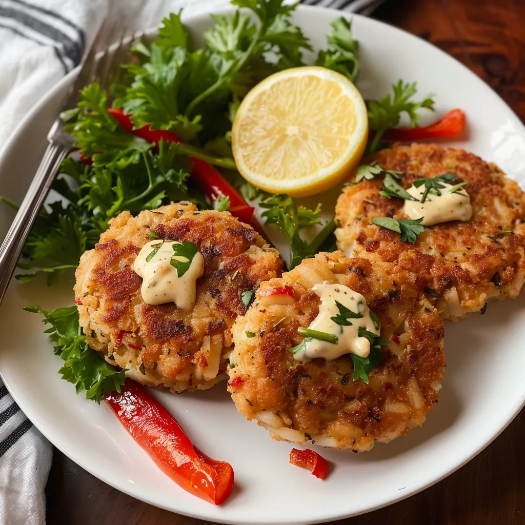 Croquettes de crabe savoureuses et dorées