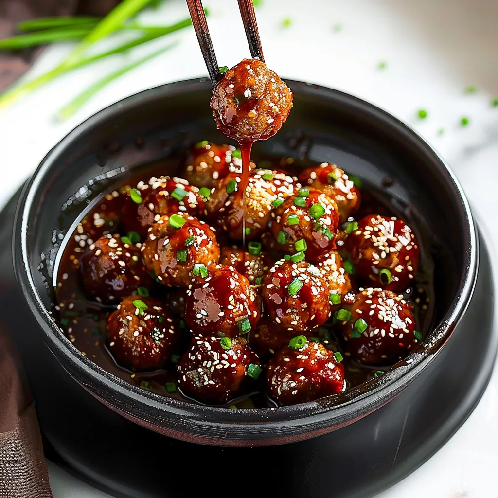 Boulettes coréennes sauce caramélisée