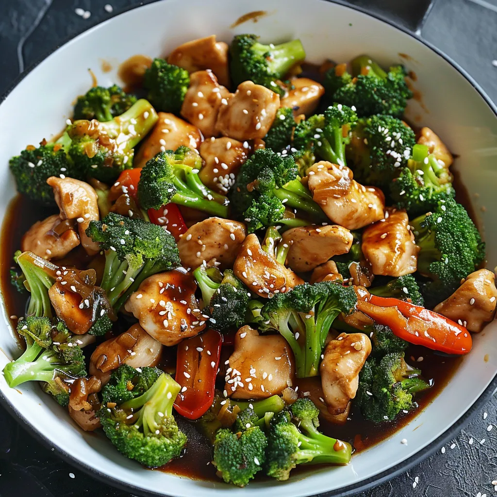 Sauté de poulet aux brocolis à l'asiatique