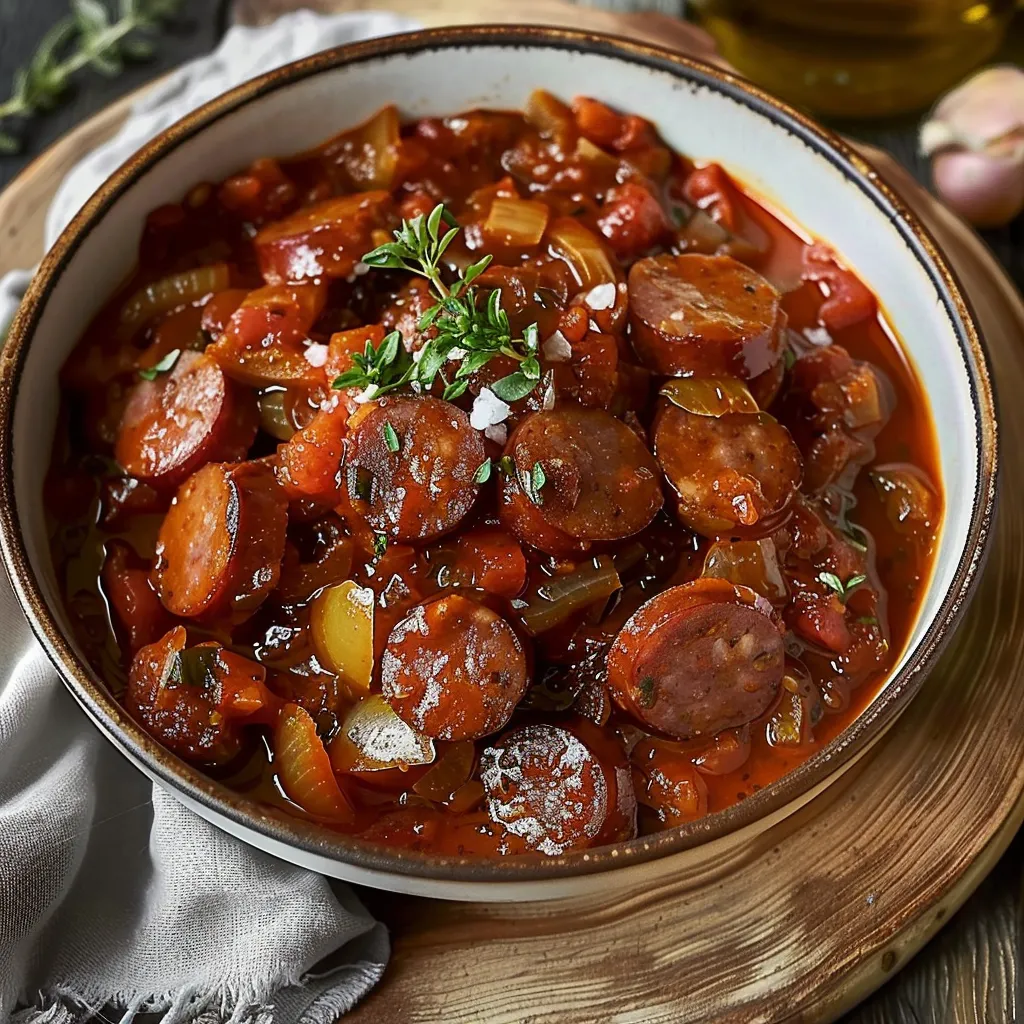 Rougail saucisse traditionnel aux épices