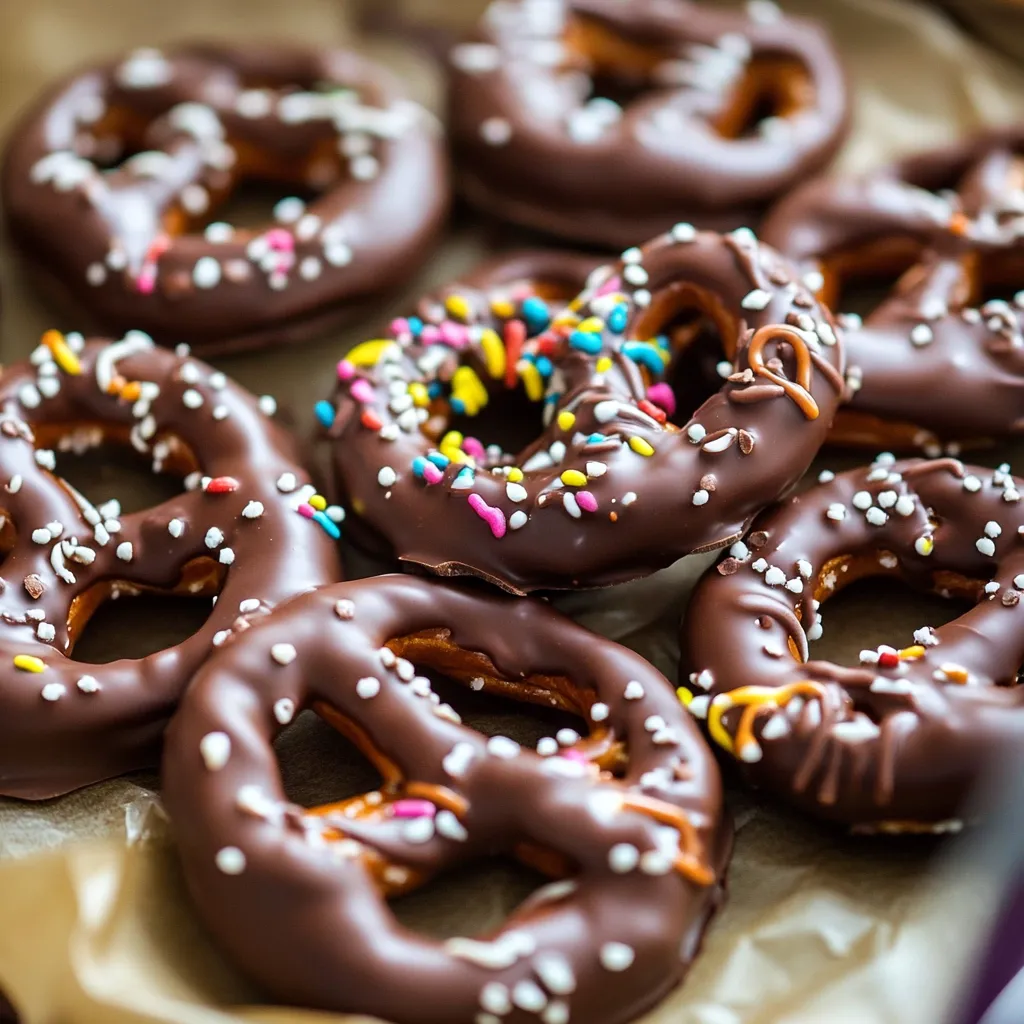 Bretzels enrobés de chocolat