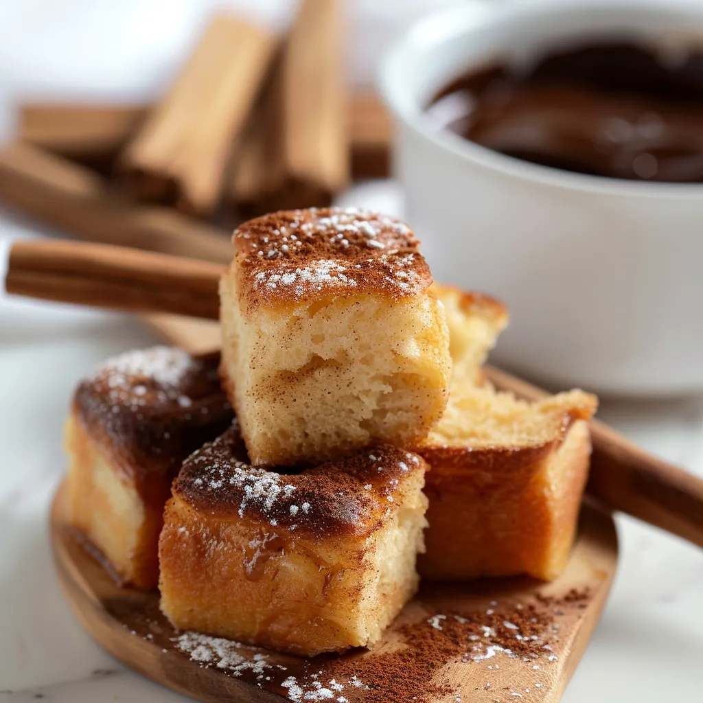 Cubes de brioche perdue à la cannelle | Dessert traditionnel français