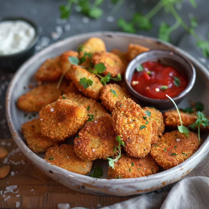 Croquettes de pois chiches dorées