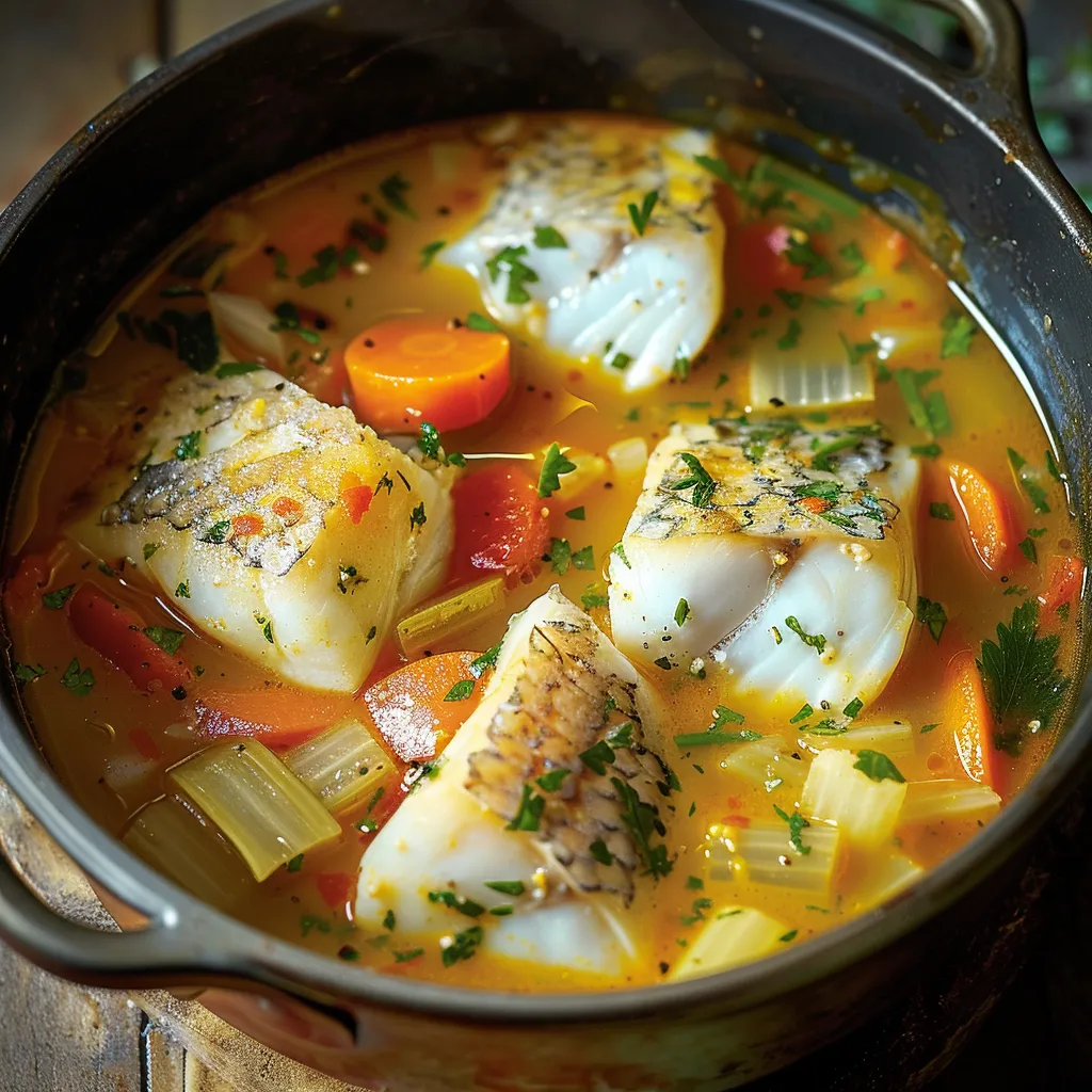 Bouillabaisse Marseillaise traditionnelle servie