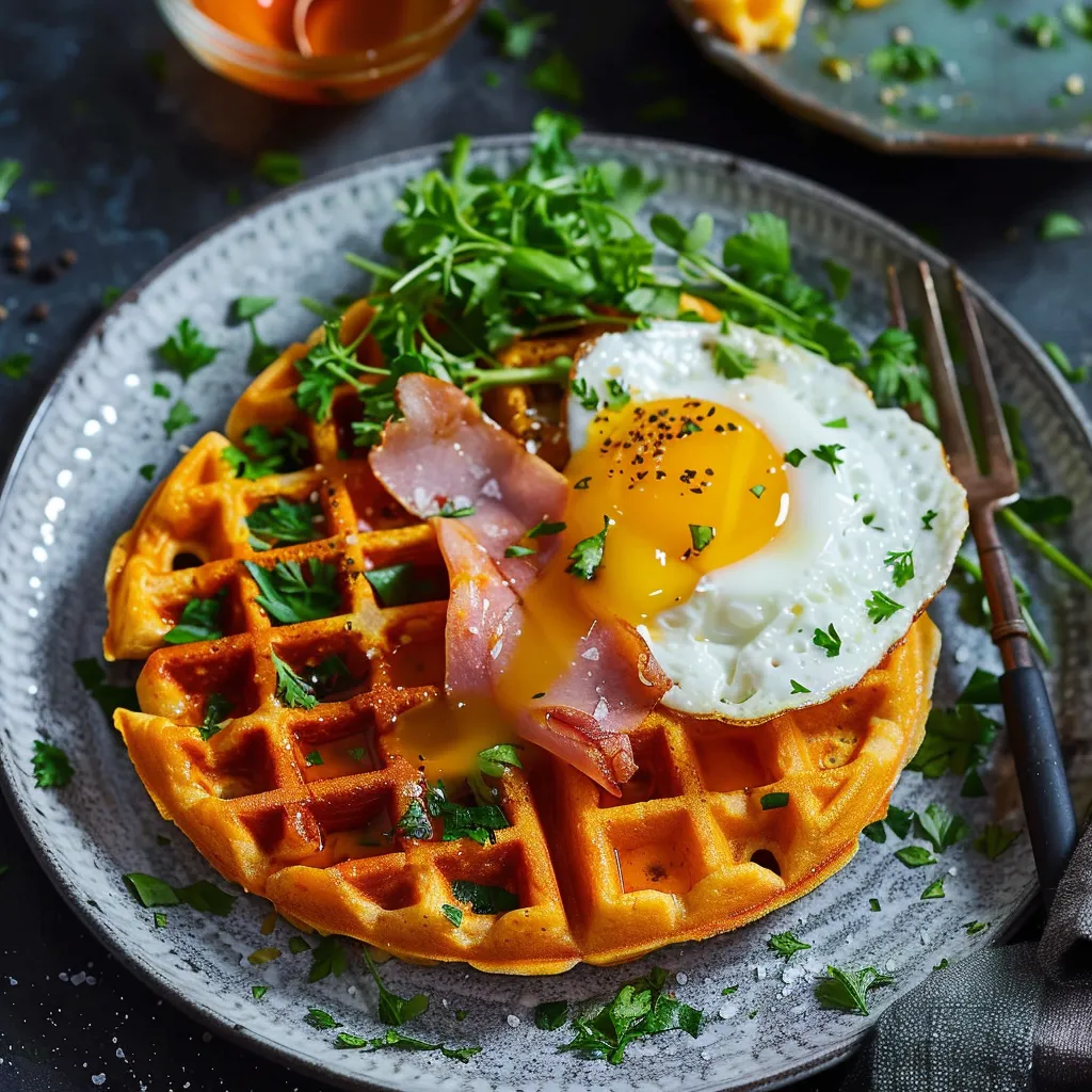 Gaufres aux carottes et fromage