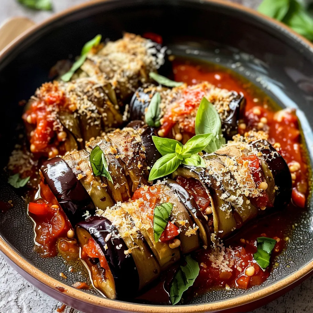 Roulés d’aubergines