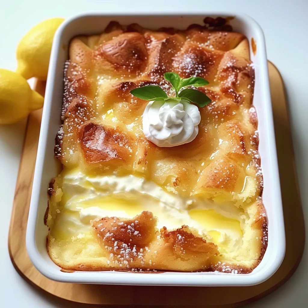 Délicieux gâteau renversé citron et fromage frais