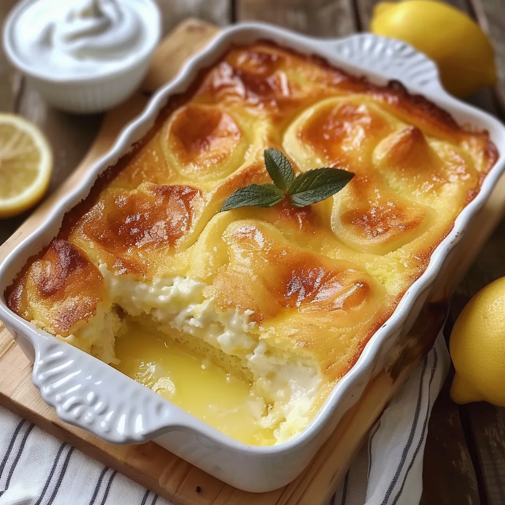 Gâteau renversé au citron et St Môret - Recette traditionnelle française