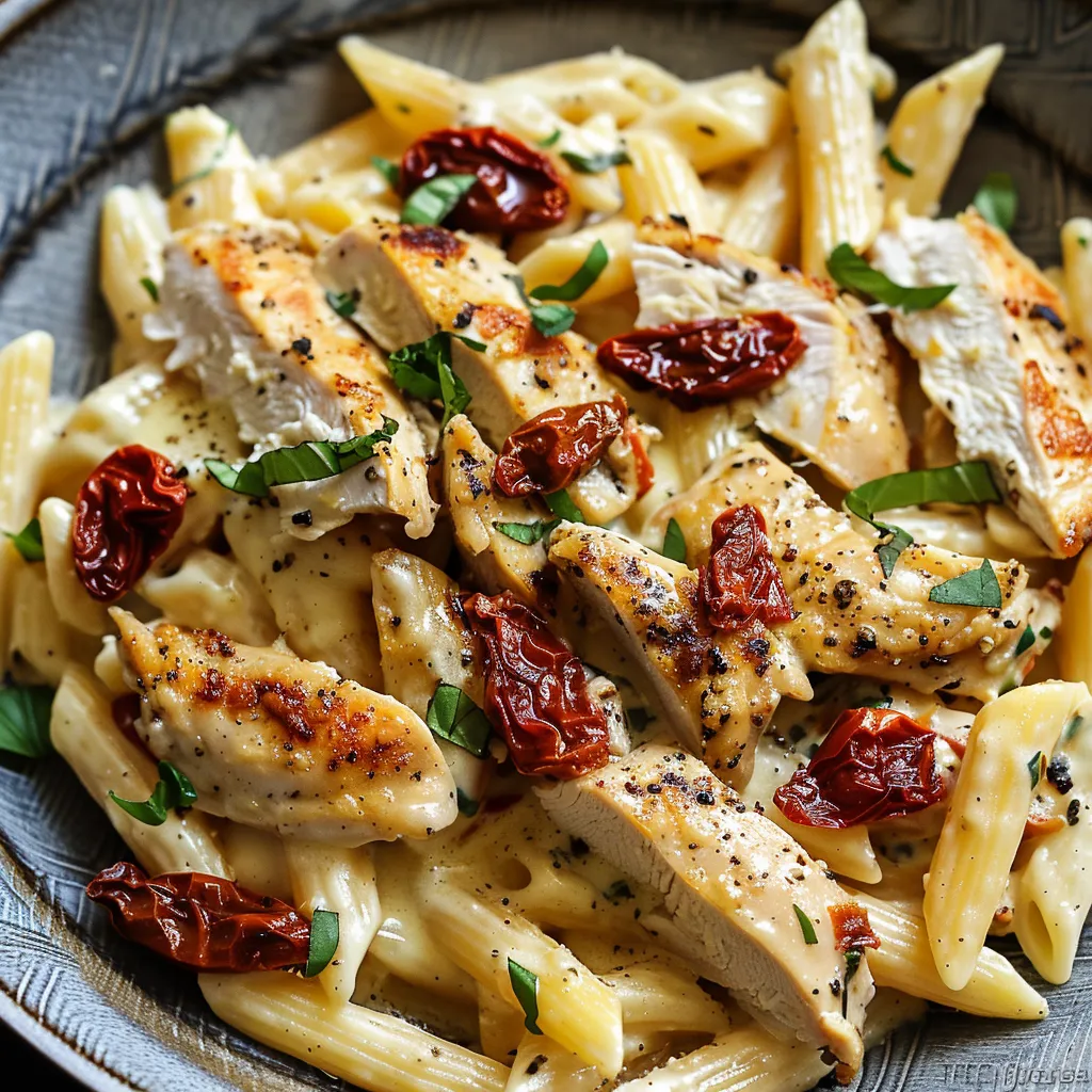 Pâtes Crémeuses au Poulet à l'Italienne