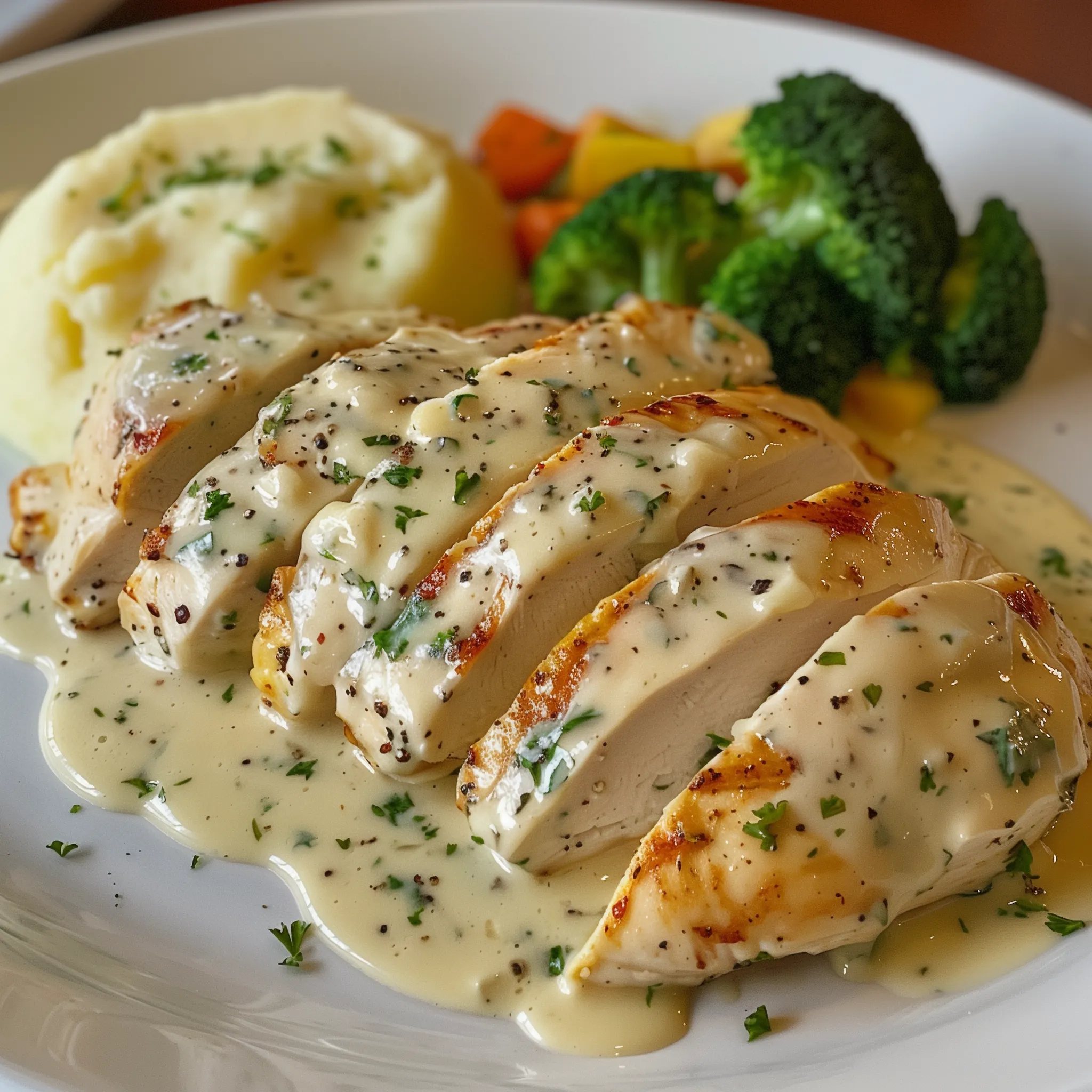 Poulet Sauce Boursin à l'Ail et Fines Herbes