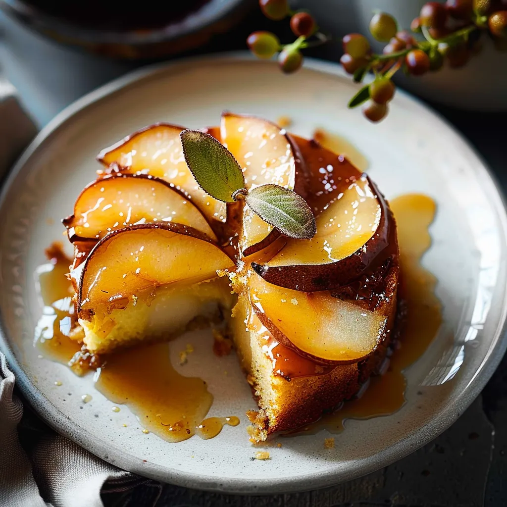 Délicieux Gâteau poires caramel