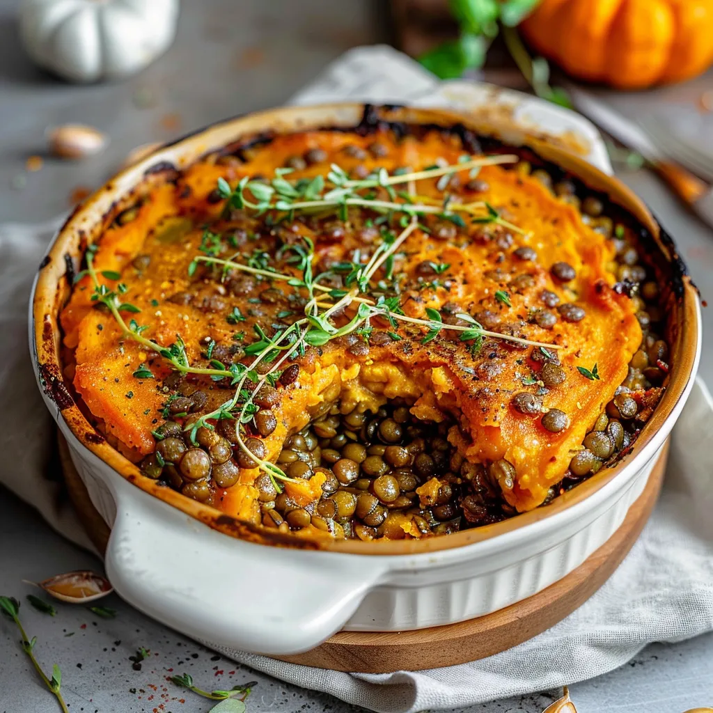 Parmentier Végane Courge et Lentilles