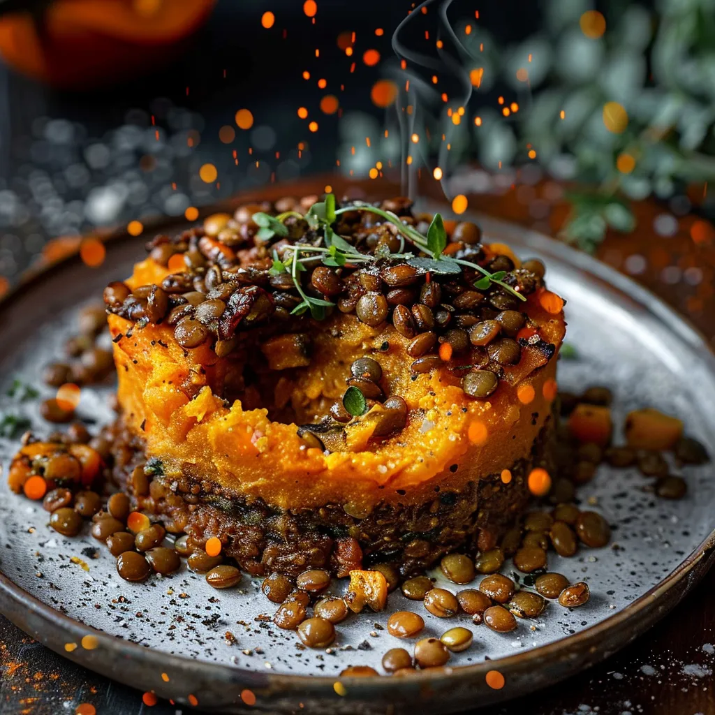 Gratin Végétalien à la Courge et Lentilles