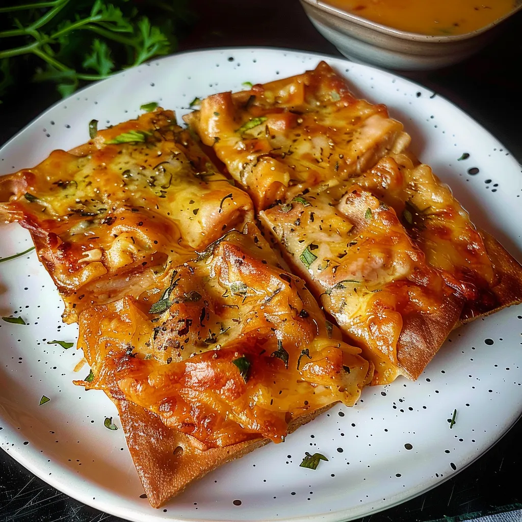 Bricks dorées au poulet et fromage