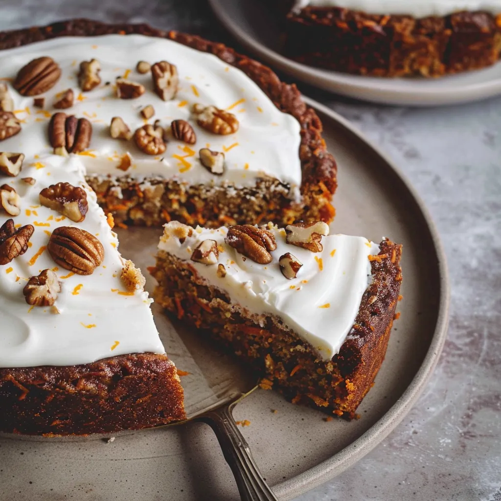 Délicieux gâteau aux carottes moelleux