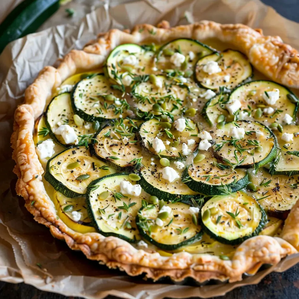 Quiche aux courgettes et au chèvre frais