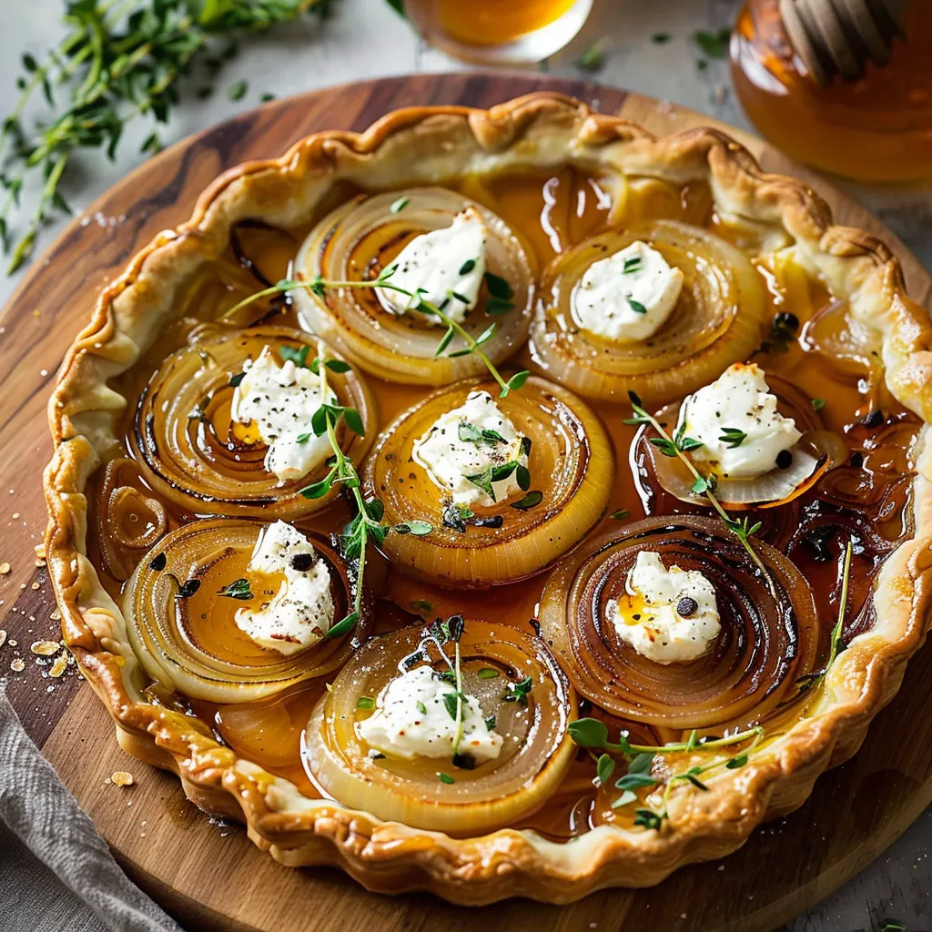 Savoureuse Tarte aux Oignons et Chèvre