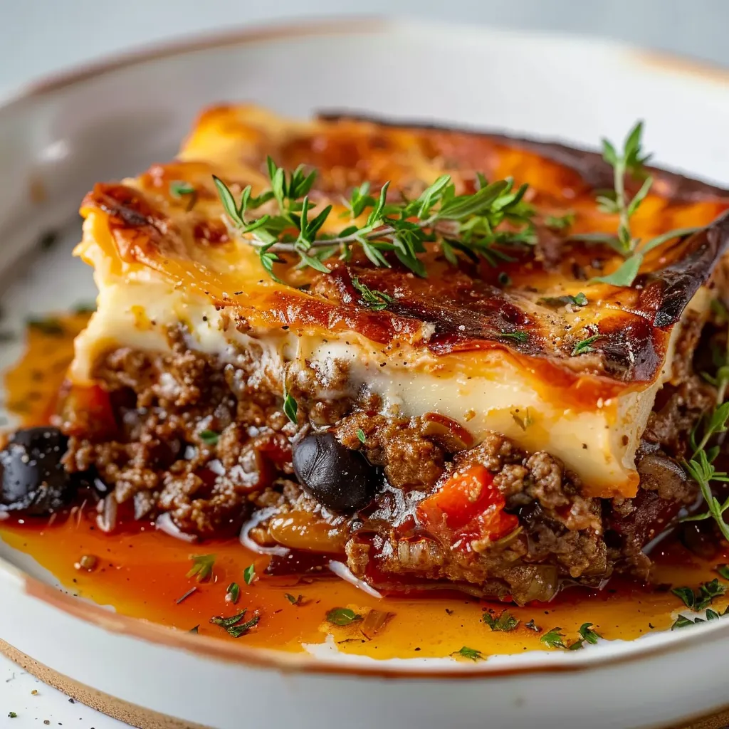 Moussaka Traditionnelle aux Aubergines