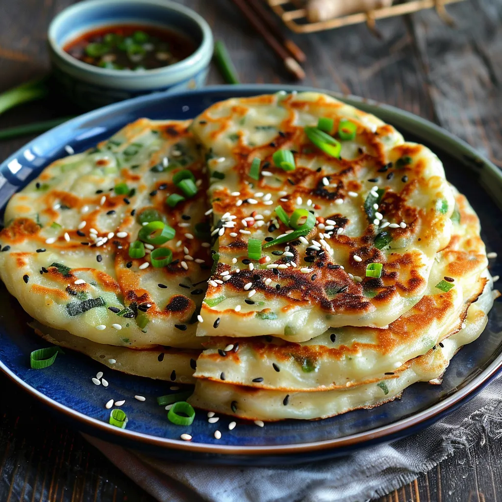 Galettes aux Oignons Nouveaux - Version Végétale