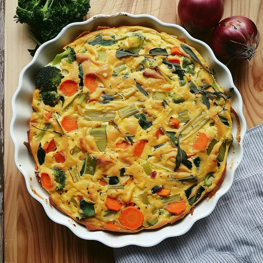 Quiche à la Farine de Pois Chiches aux Légumes de Saison