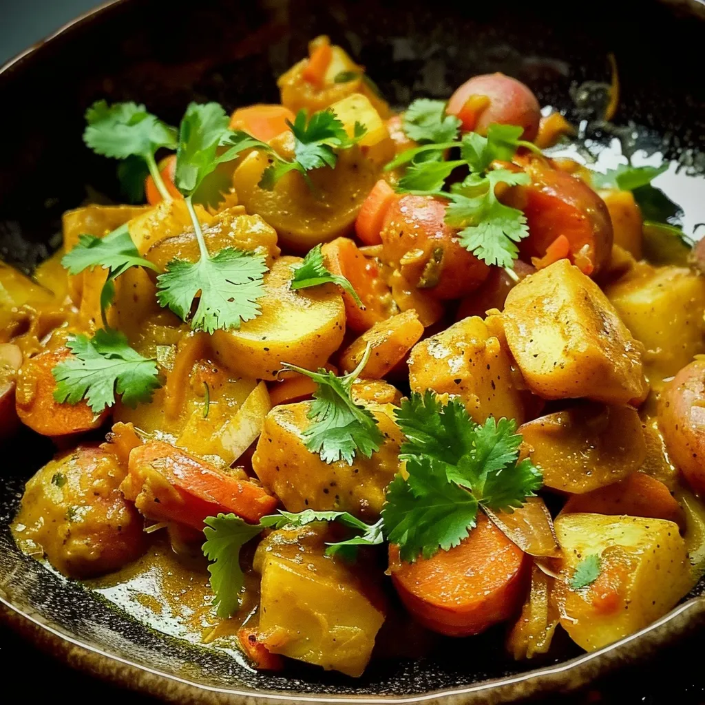 Curry de carottes navets et coriandre