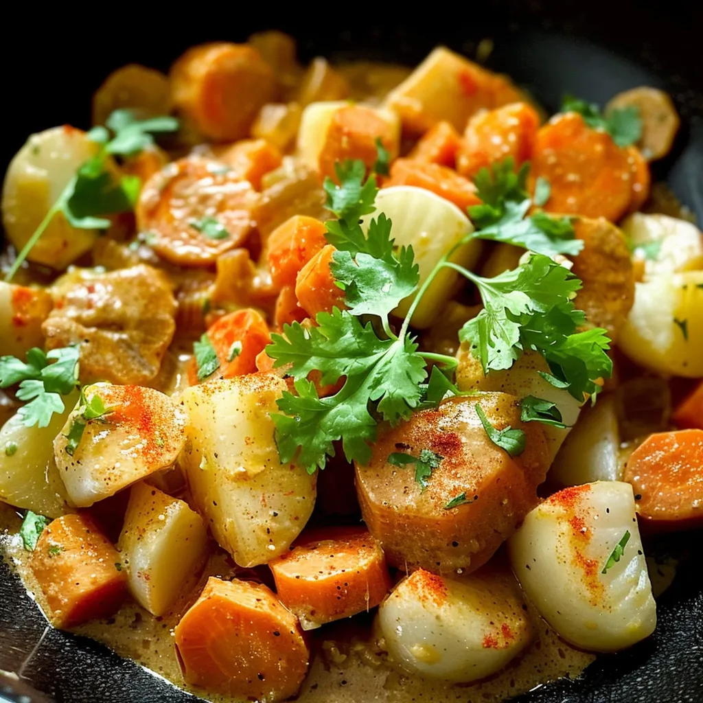 Curry de Légumes Racines au Lait de Coco