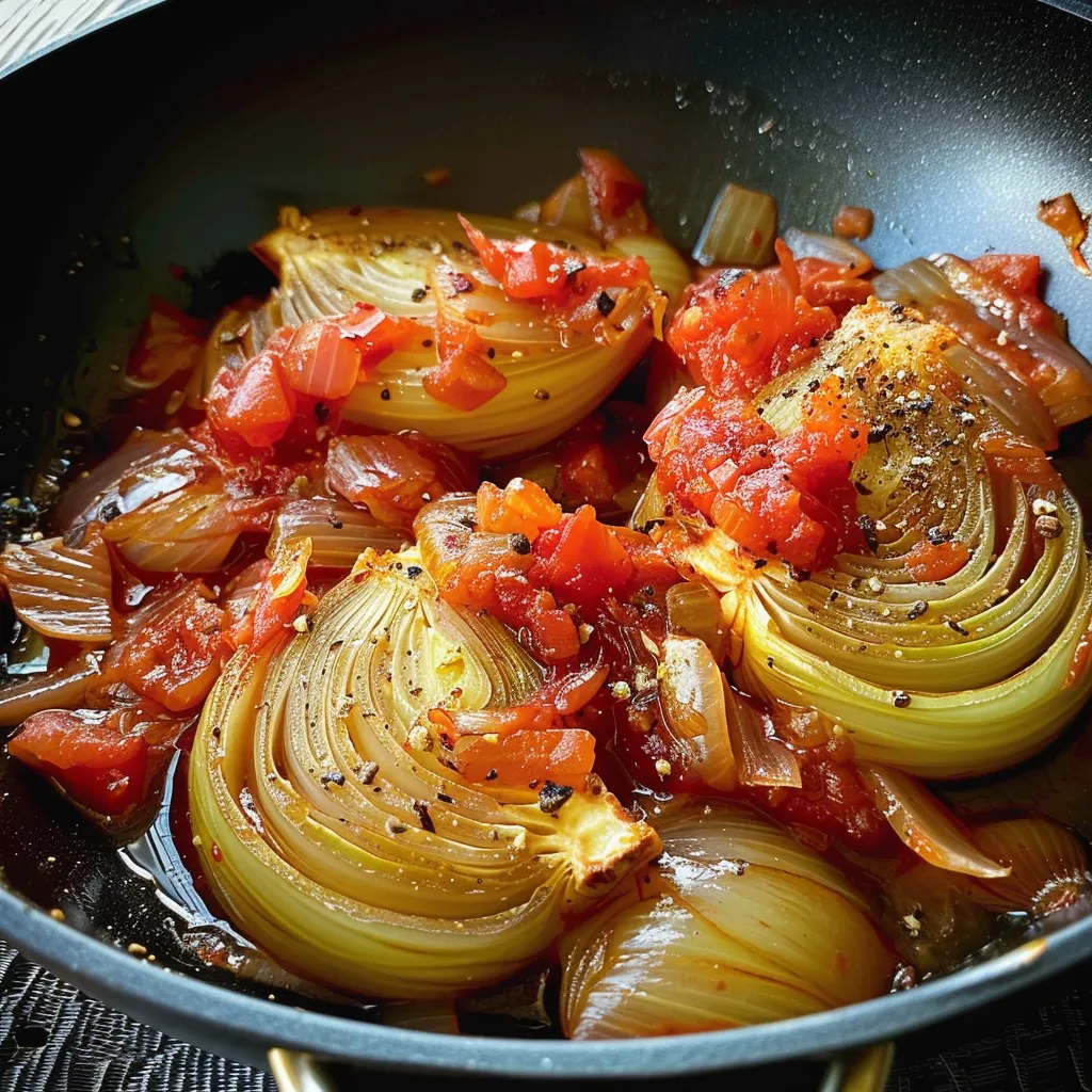 Saveur méditerranéenne – Fenouil doré avec tomate et oignon