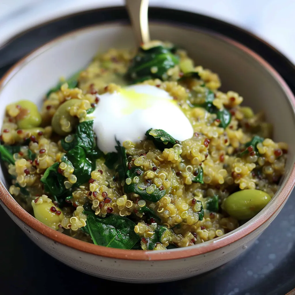 Dhal de Quinoa aux Épinards et Fèves