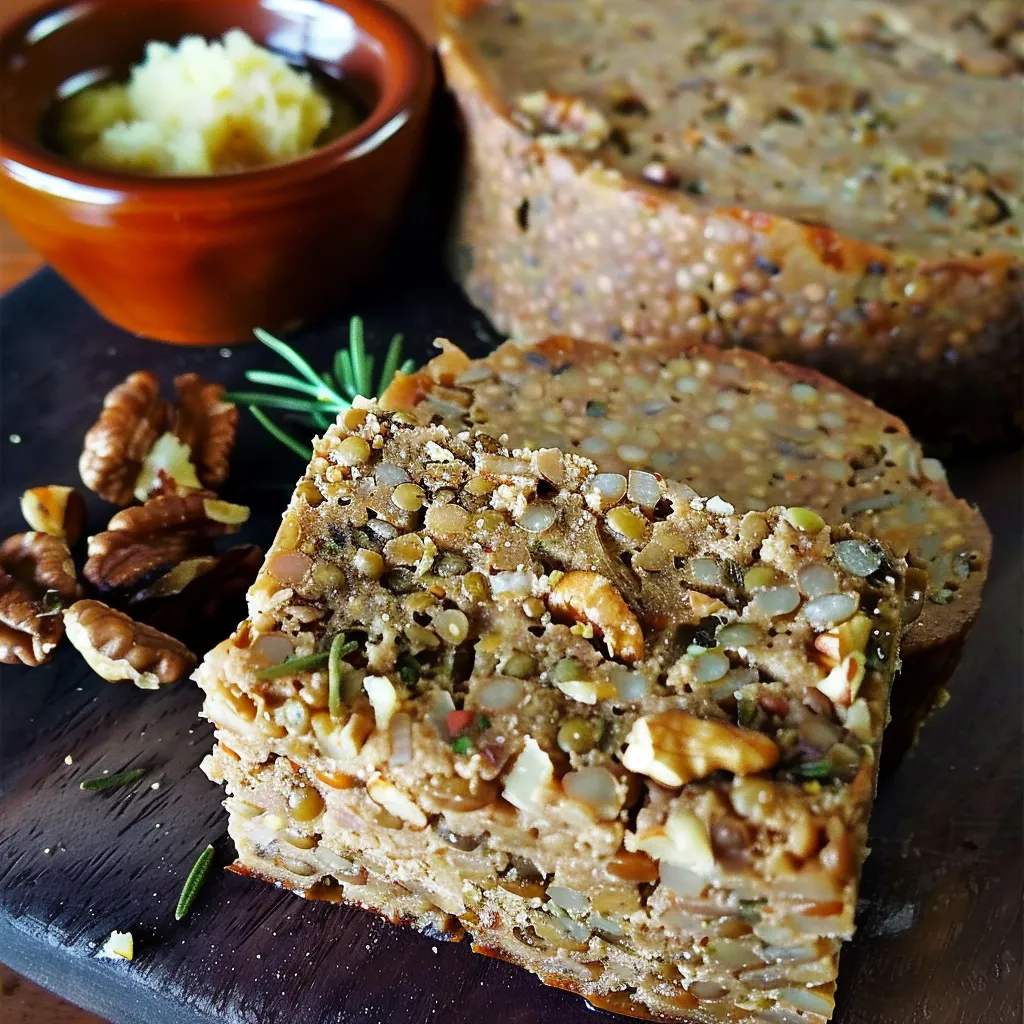 Terrine végétale aux lentilles et noix