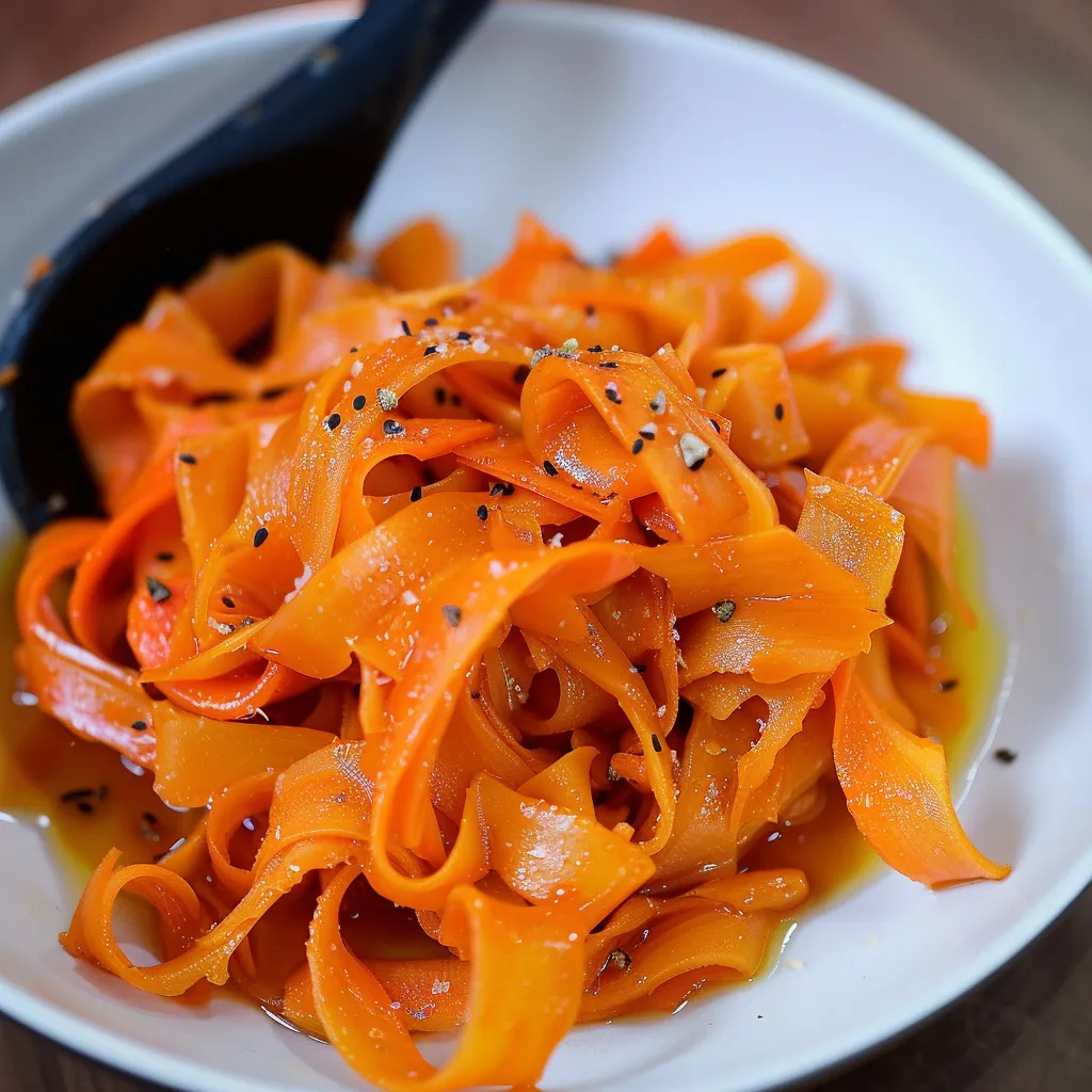 Tagliatelles de carottes avec sauce soja