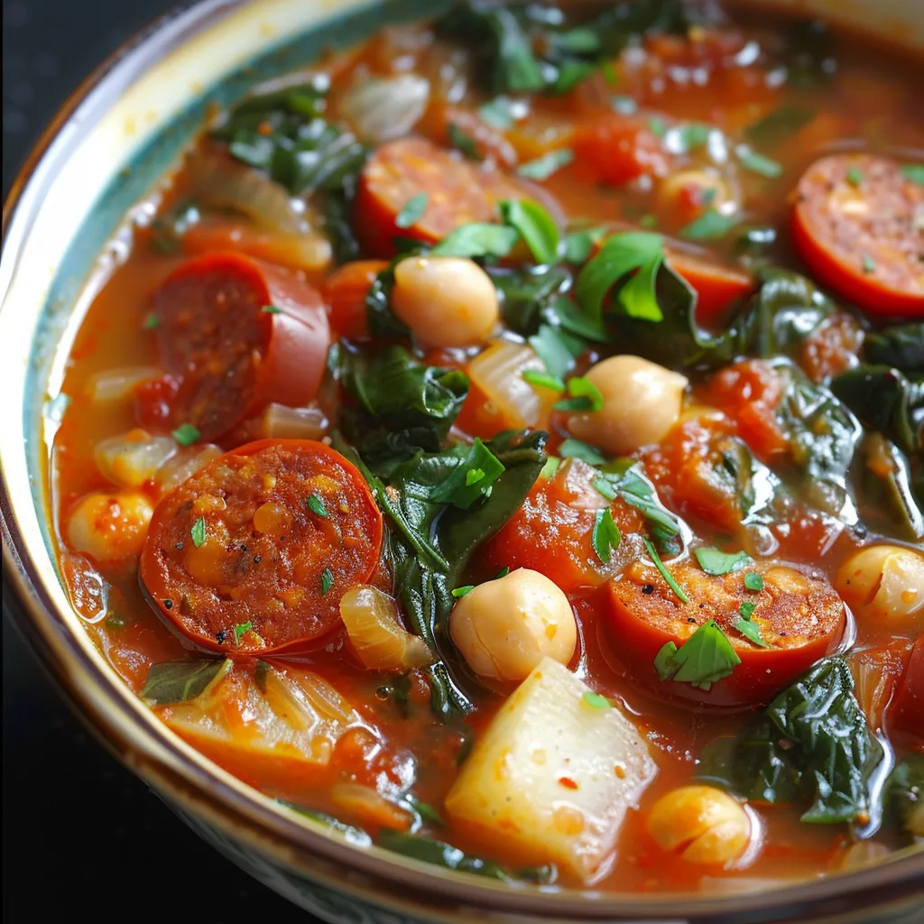 Potage aux Légumes et Chorizo à l'Espagnole
