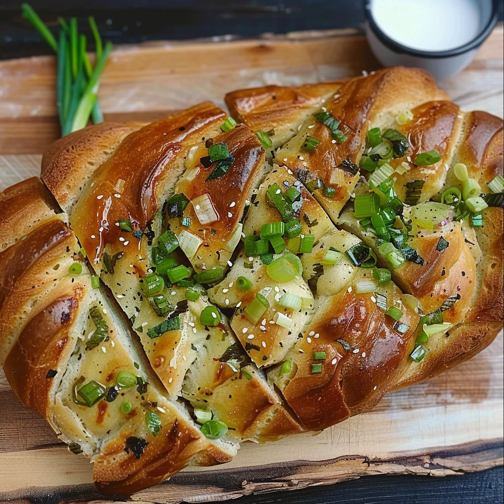 Pain au Beurre d'Ail et Oignons Verts