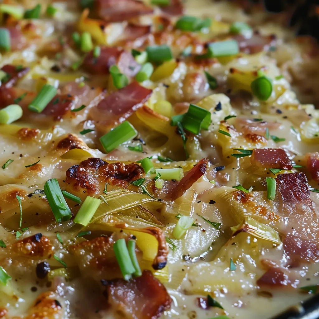 Gratin de crozets aux poireaux et comté - Spécialité montagnarde