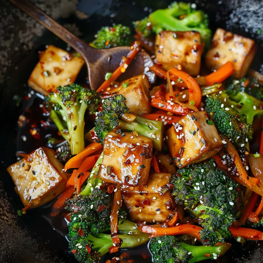 Tofu et brocoli sautés style asiatique - Plat végétarien