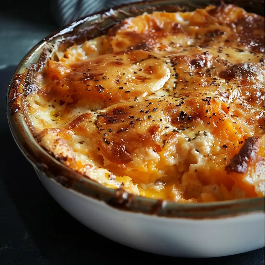 Patates douces gratinées
